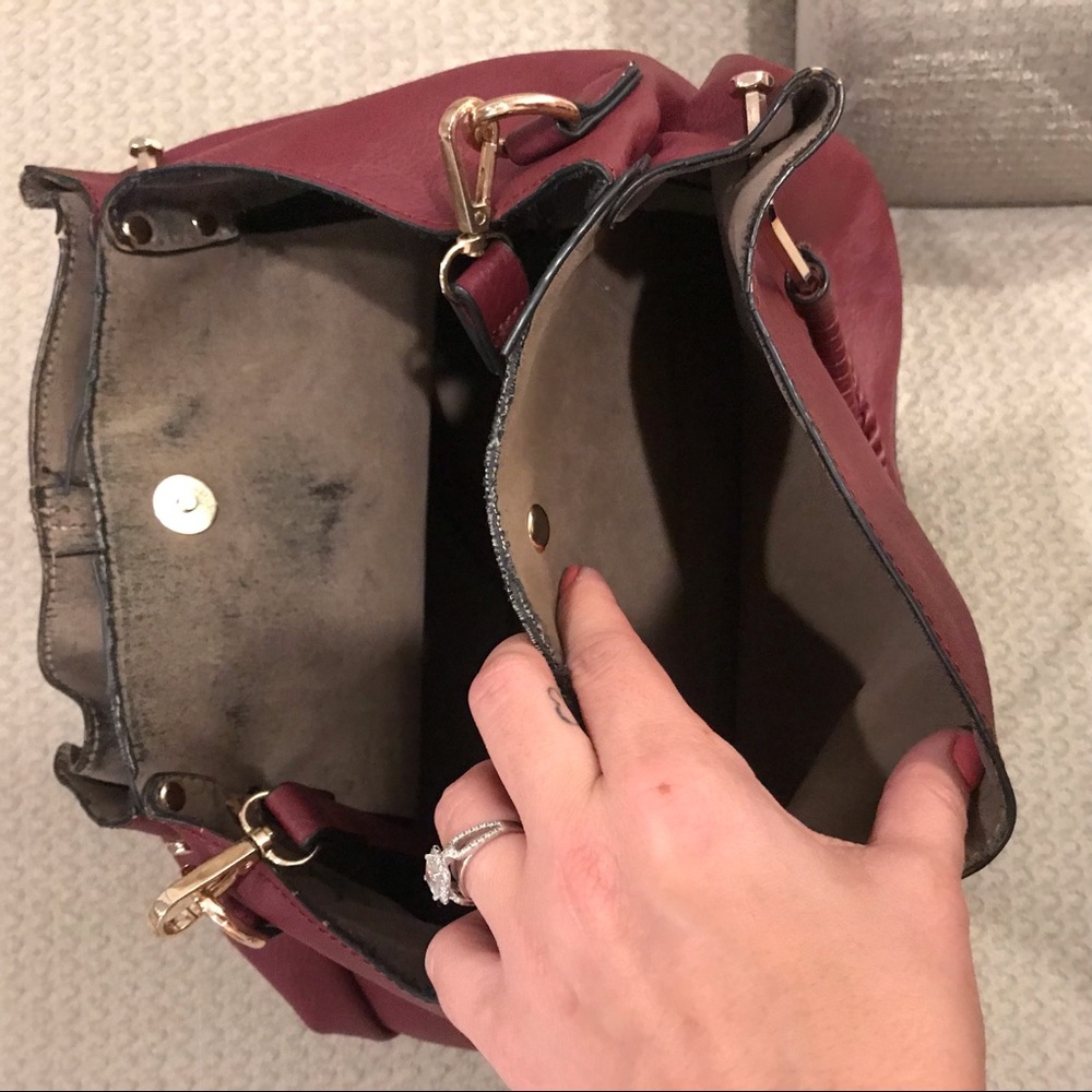 Danielle Nicole Leather Burgundy Bag - image 5
